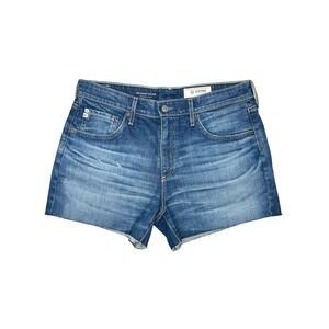 Ag Adriano Goldschmied Hailey Ex Boyfriend Cut-off Frayed Raw Hem Denim Short 30